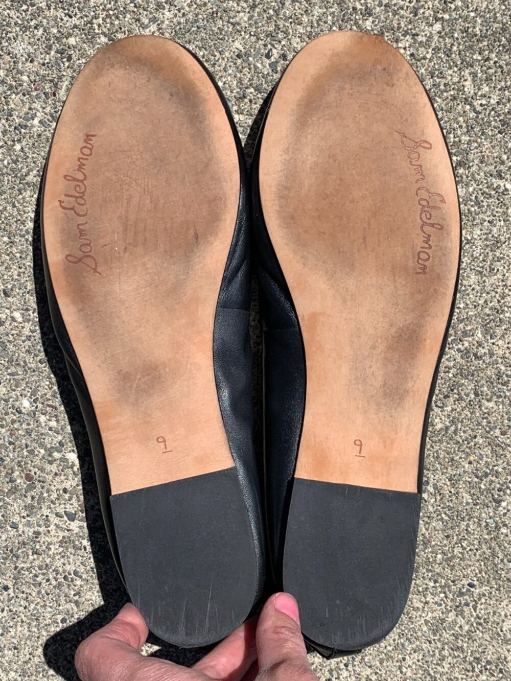 Sam Edelman Felicia Luxe Flat Black Leather Flats Size 9M - Picture 6 of 8